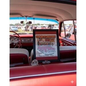 Vintage 27x21 Concrete Cruisers Des Moines Iowa Car Print